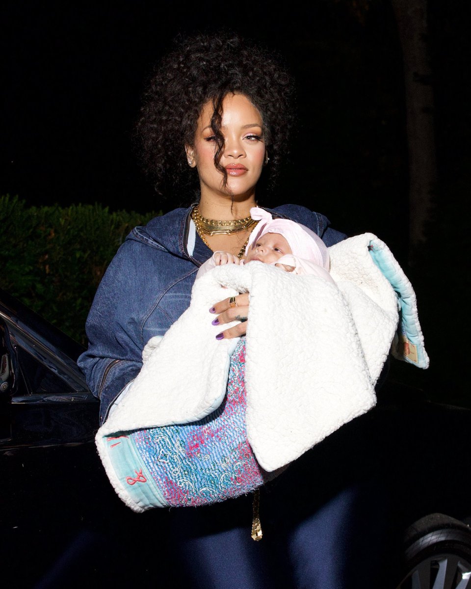 enews's tweet photo. Where have these photos been all our lives? 😍 Rihanna and  A$AP Rocky introduce their newborn baby Riot Rose in an intimate family photo shoot. 🍼 See more pics here: https://t.co/fuEjsblneb (📷: DIGGZY/Shutterstock) https://t.co/VkueNvCSua