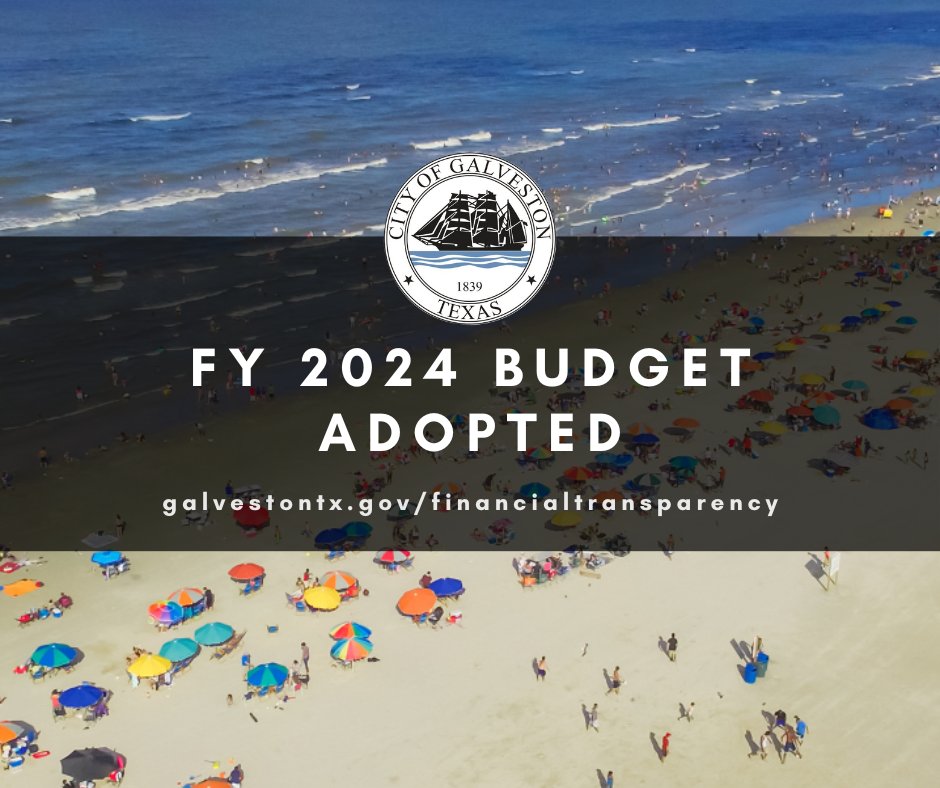 The Galveston City Council on Thursday approved the City of Galveston’s budget for the fiscal year beginning October 1, 2023, and ending September 30, 2024. More info: galvestontx.gov/CivicAlerts.as…