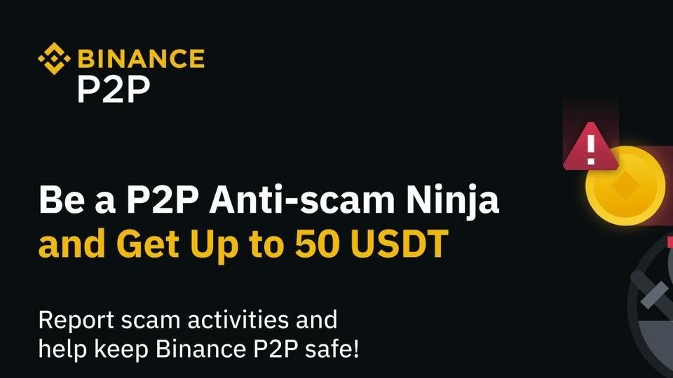 اعلنت #Binance📷 

 عن إطلاق برنامج Anti-Scam Ninja

 وهو يهدف إلى مكافحة عمليات الاحتيال في سوق P2P 

اذا بلغت عن عملية احتيال في سوق P2P راح تحصل على 5 دولار لكل بلاغ يثبت انه احتيال.