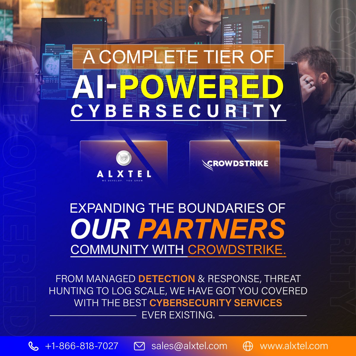 We are very excited to announce our newest partnership in the cybersecurity space with CrowdStrike.

alxtel.com/brand/crowdstr…

#cyberdefense #cybersecurityawareness #crowdstrike #governmentcontracting #digitaltransformation