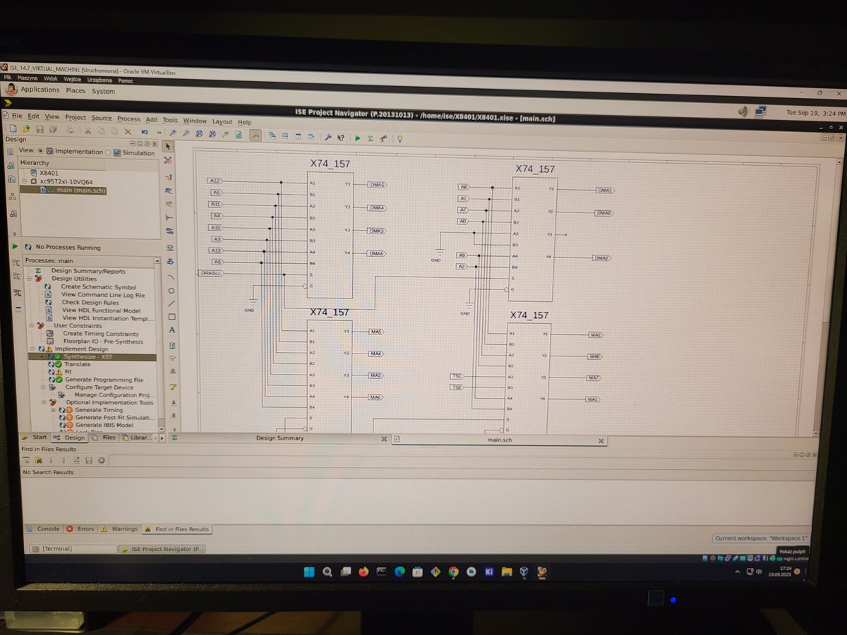 devzine_pl's tweet image. I'm trying to pur #ZXSpectrum multiplexers into #CPLD chip. It seems that the smallest #Xilinx with enough I/O pins would be the XC8572XL in VQFP-64 package. The project would fit into the smaller/cheaper XC8536, but unfortunately it has too few pins.