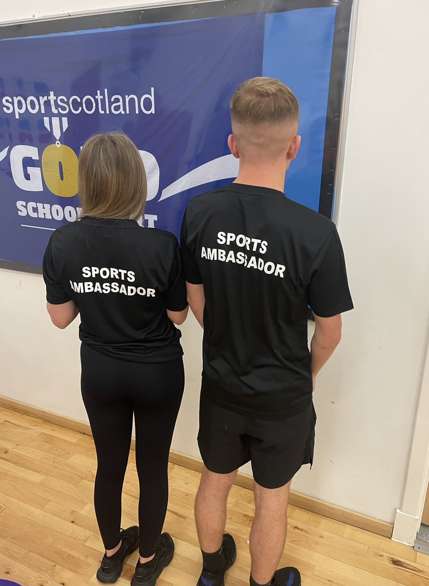 Not 1 but 2 new t-shirts for our Young Sport Ambassadors! Brooke J & Josh H are great role models for our younger pupils - both have achieved Nat 5 PE, Higher PE & Higher Sport Leader as well as represented @CoatbridgeHigh teams! @DHTMacmillan @MrsCreaneyHT #RoleModels #Leaders