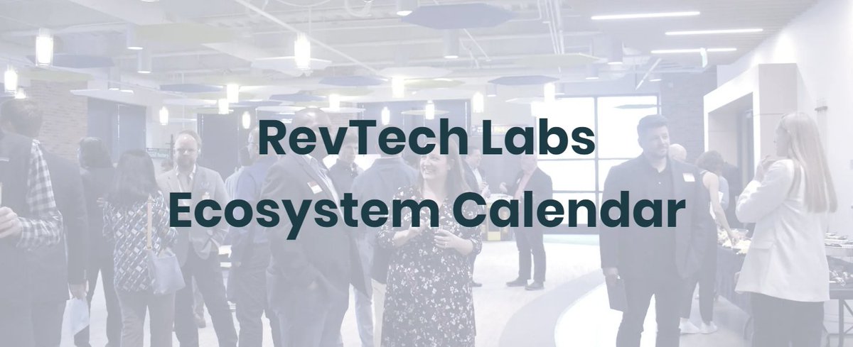 RevTech Labs has created an Ecosystem Calendar just for you!🗓📍⏰ Find info on community events, application deadlines, industry related conferences, and more! Check it out.➡ lnkd.in/e8inrwpY #fintech #insurtech #founder #venturecapital #startup #invest
