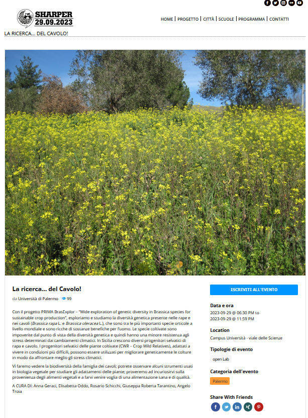 A showcase for BrasExplor at SHARPER European Researchers' Night in Palermo, Italy
<a href="/PrimaProgram/">PRIMA Program Mediterranean Partnership 🇪🇺</a> <a href="/sharpernight/">SHARPER Night</a> 
sharper-night.it/evento/dimostr…
#sharpernight #EuropeanResearchersNight #ern2023 #MSCAnight #ernitaly #MSCAction #HorizonEurope
facebook.com/sharper.night/
instagram.com/sharper_night/