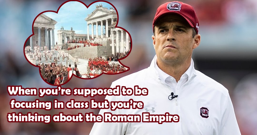 UofSCGC's tweet photo. 🏛️ How often do you think about the Roman Empire? 👑

A: Never
B: Once a year
C: Once a Month
D: Weekly

Let us know in the comments section bellow.

#RomanEmpire #Bearmer #AncientRome #Daydream https://t.co/uiJwIalhg3
