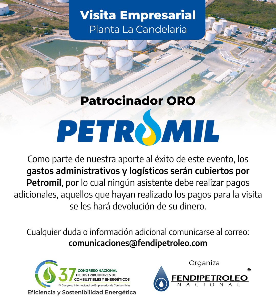 congresofendi's tweet photo. Información para asistentes a la planta mayorista del Grupo Petromil https://t.co/ra3dySWZ4s