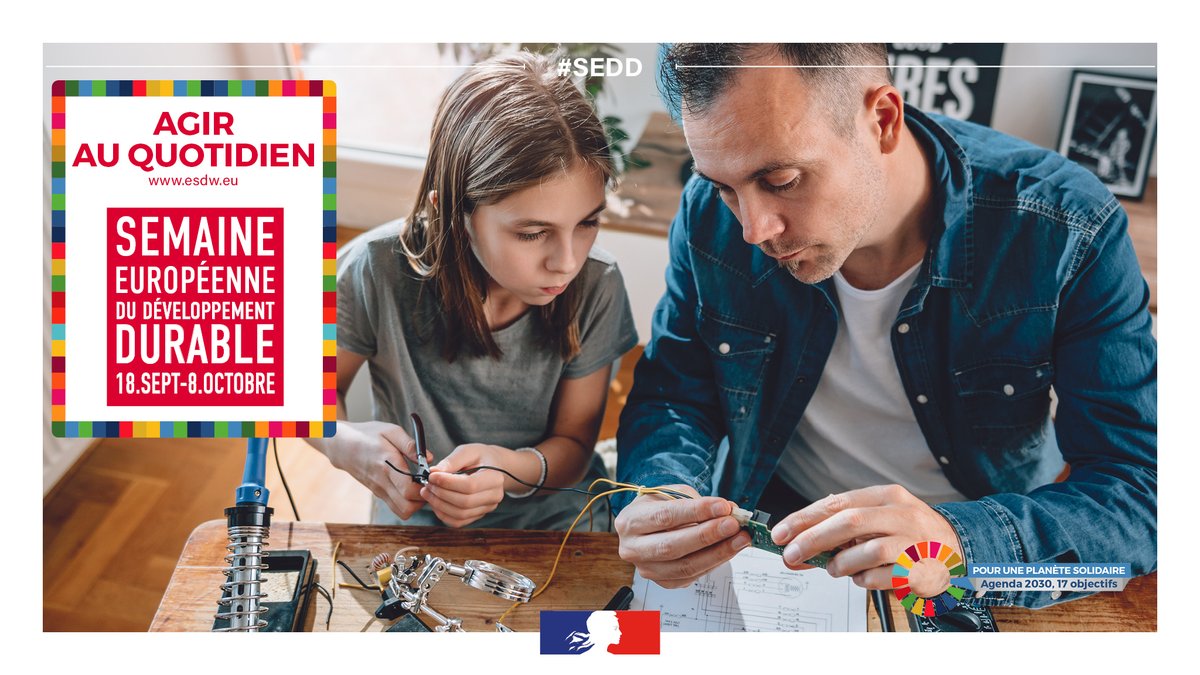 Jusqu'au 8 octobre c'est la semaine européenne du développement durable #SEDD2023 ! Écoles, collèges et lycées s'engagent pour sensibiliser et agir pour répondre aux 17 objectifs de développement durable #ODD de l'agenda 2030🌍education.gouv.fr/semaine-europe…