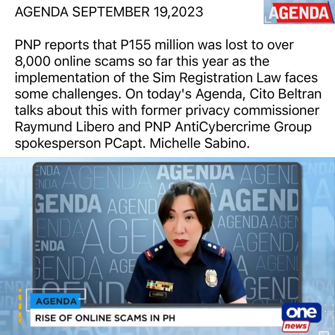Online scams: will sim registration stop these? #agendacitobeltran #CignalTV #OneNewsph #citobeltranagenda