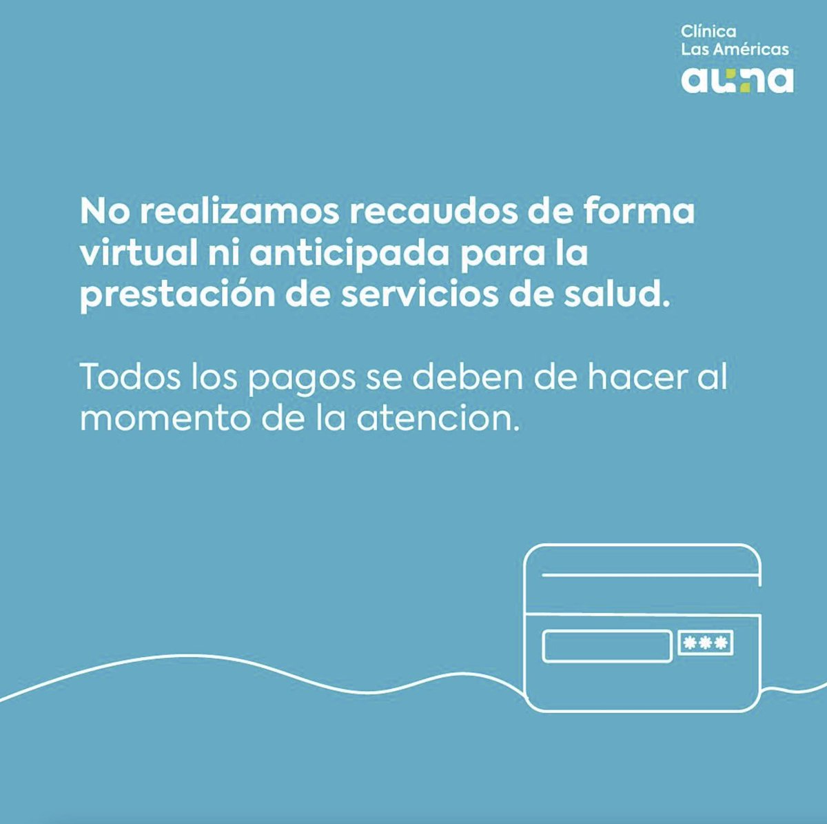 ¡No te dejes estafar! Nos permitimos dar una alerta a la comunidad, se vienen presentando mensajes de whatsapp dirigidos a los usuarios de los servicios de salud en donde les piden el pago Anticipado de copagos y cuotas moderadoras antes de la prestación del servicios de salud.