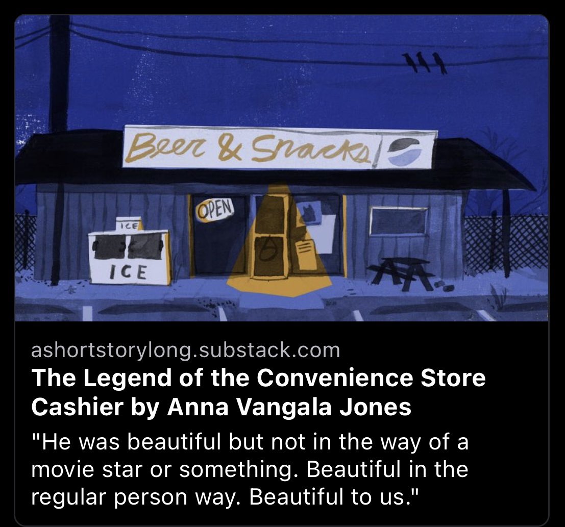 I have a new story in Short Story Long today! it’s about the mystery of people you come across often but can’t truly know. many thanks to wonderful editor <a href="/Aaron__Burch/">Aaron Burch</a>, <a href="/ZoPetersen3/">zoë</a> for the lovely art, &amp; any of you who read it ♡ 

ashortstorylong.substack.com/p/the-legend-o…