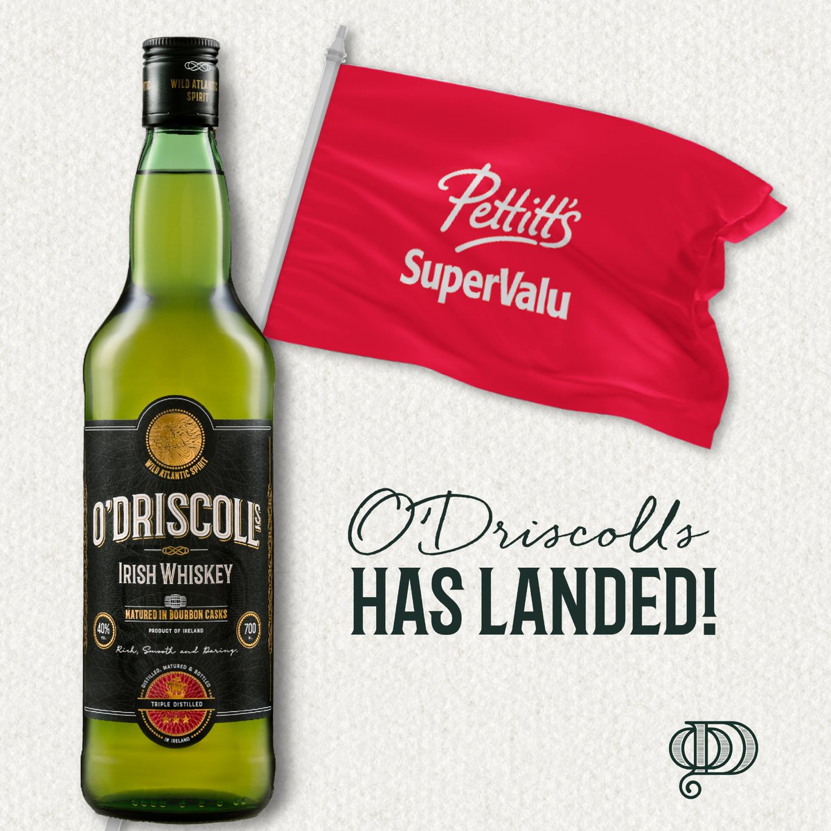 O'Driscolls Irish Whiskey – available at a Pettitt's SuperValu near you! 🍀🥃🏴‍☠️ 🖱 Shop Now - odriscollsirishwhiskey.com #odriscollsirishwhiskey #weareallodriscolls #drinkresponsibly #bedrinkaware​ #supervalu #supervaluireland