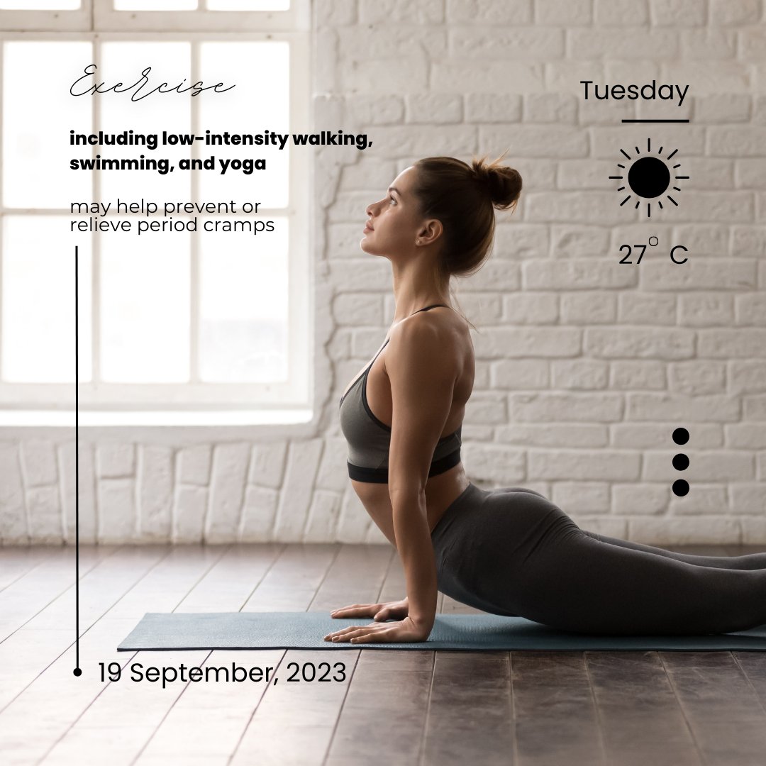 TamponTribe's tweet image. Say goodbye to period pain! 🚫💔 Try low-intensity exercises like walking 🚶‍♀️, swimming 🏊‍♀️, and yoga 🧘‍♀️ to ease those cramps. Start your pain-free journey today! 💪 #PeriodRelief  #PainFreeLife #organic #toxinfree #womenownedbusiness #periods #plasticfree #sustainability