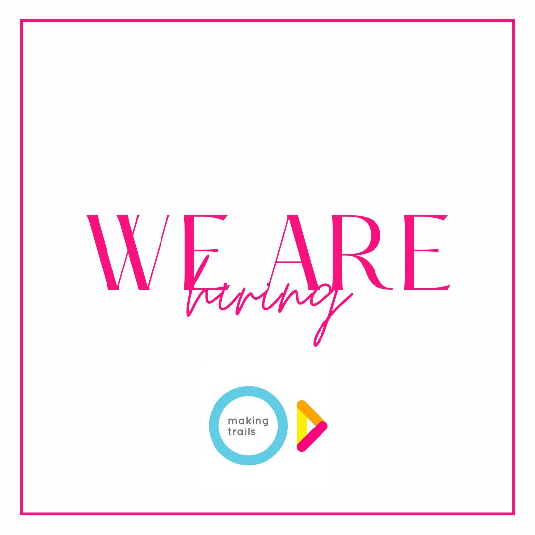 JOB ROLE!
Creative Spaces manager
We are looking for a partner to take on the management of the creative spaces in Making Trails.  Full details on our Facebook page
facebook.com/makingtrailsev…
Please repost!