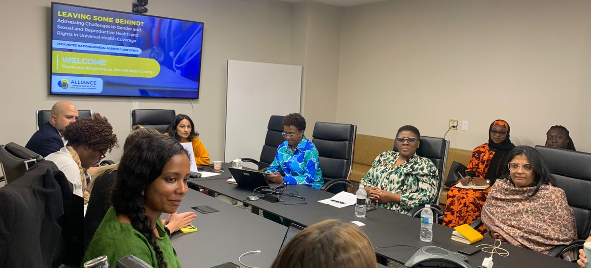 Kickstarting the #UHCAlliance #UNGA78 Roundtable on addressing challenges to gender and #SRHR in #UHC Stay tuned for live updates from our speakers! 📣 #GenderUHC #UHCHLM #UNGA