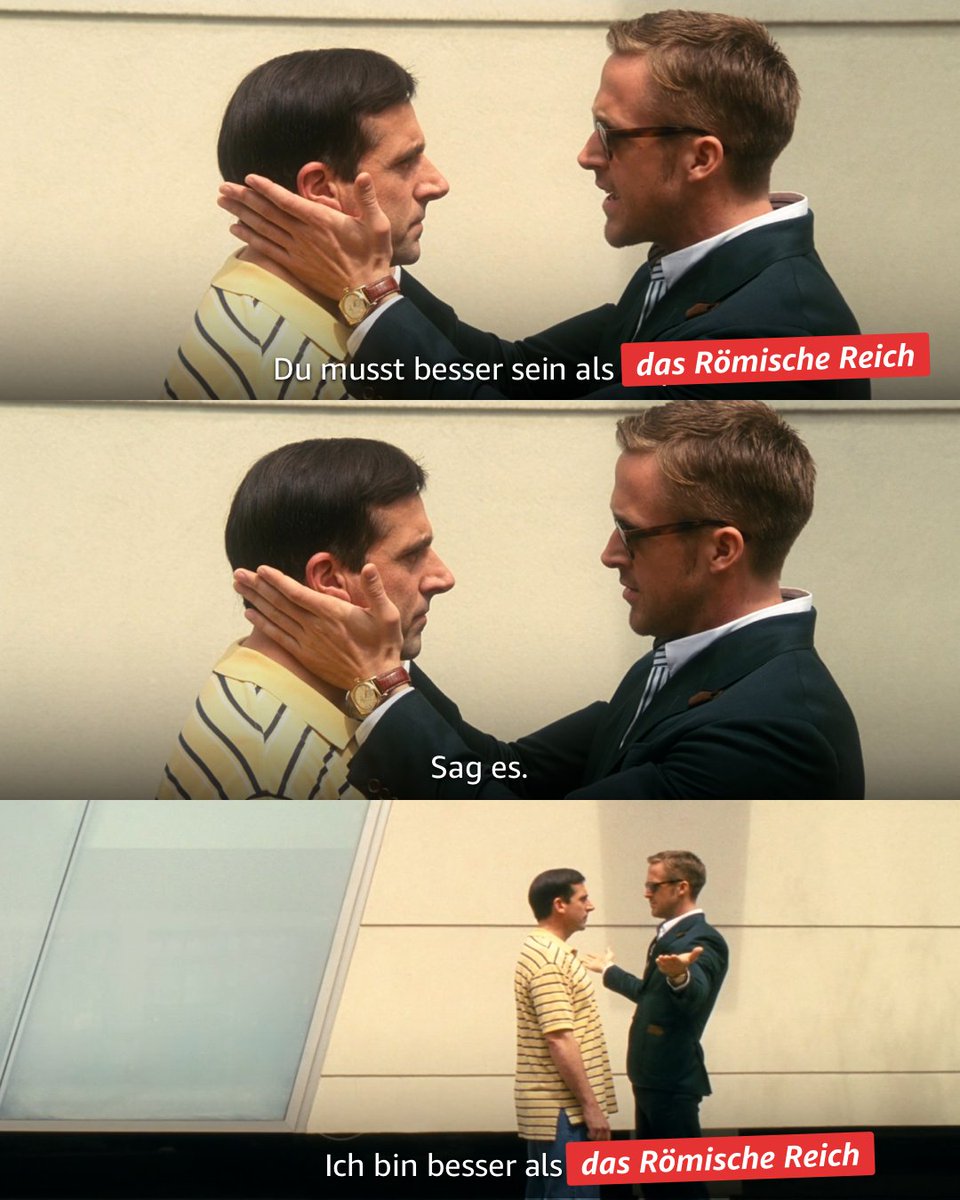 PrimeVideoDE's tweet image. Easy Lösung oder? #RömischesReich #CrazyStupidLove