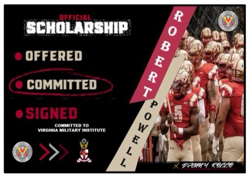 robert powell (@bobbypowell21) on Twitter photo Proud to announce my commitment to <a href="/VMI_Football/">VMI Football</a> looking forward to growing as a player and person Proud to announce my commitment to <a href="/VMI_Football/">VMI Football</a> looking forward to growing as a player and person