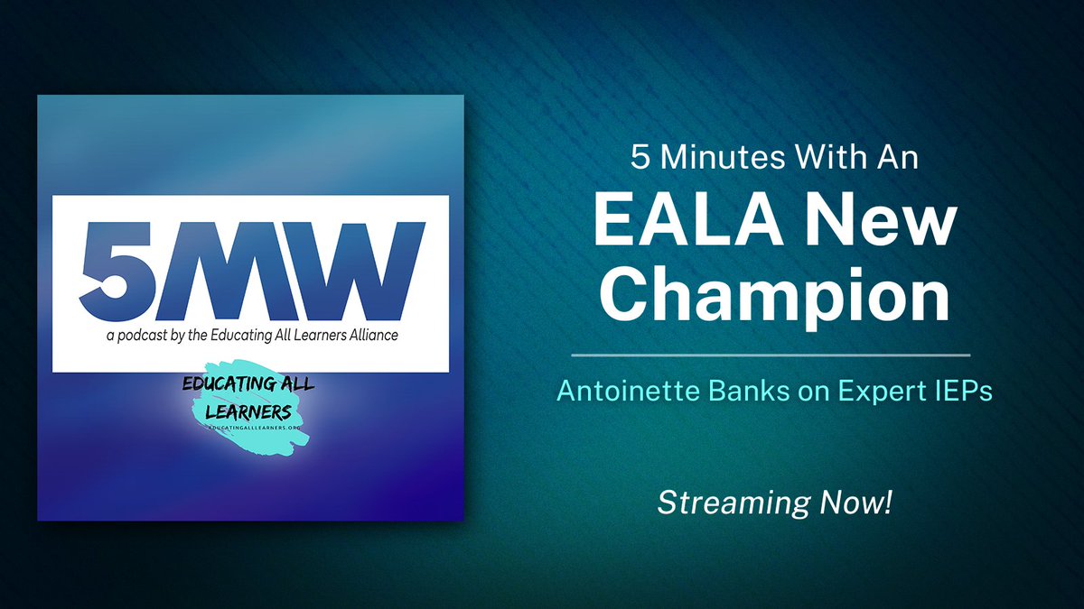 Don't miss @educateall_org’s latest episode of 5 Minutes With! Join us as we chat with @AntoinetteBanks, CEO of @expertieps, about their innovative #edtech tool. Learn how they support students who learn differently. Listen now! ow.ly/MnMc50PMZeT