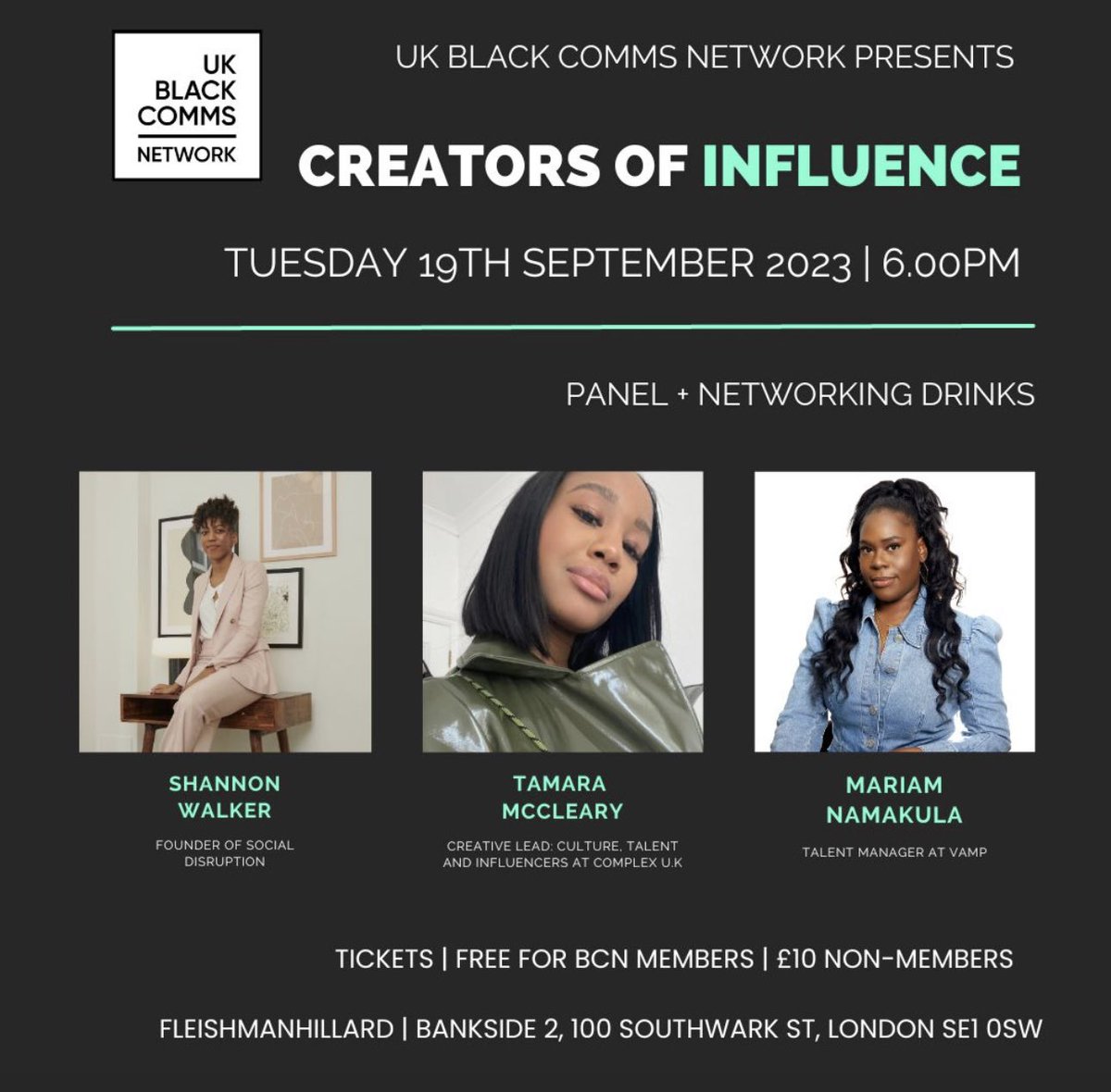 Tonight’s the night for @UKBlackcomms sell out “Creators of Influence event” 🎉

Looking forward to hosting a panel discussing tips and advice for working in the #Influencermarketing space with inspiring industry pros and creatives.