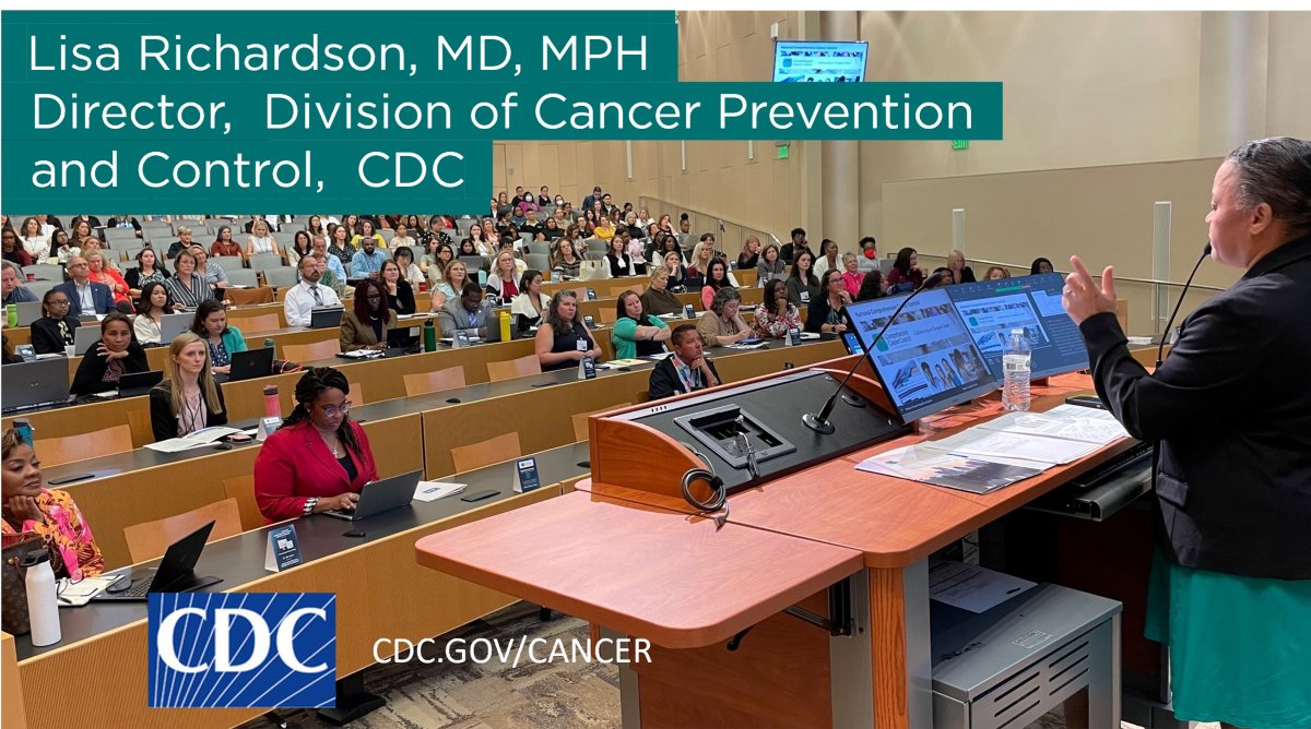CDC_Cancer's tweet photo. CDC’s Dr. Lisa Richardson kicks off the 3-day National Comprehensive Cancer Control Program meeting this morning, a gathering of CDC’s cancer partners and award recipients. Learn about the work: https://t.co/SIdESxU5Oi #NCCCP https://t.co/3CSOZv3ZwX