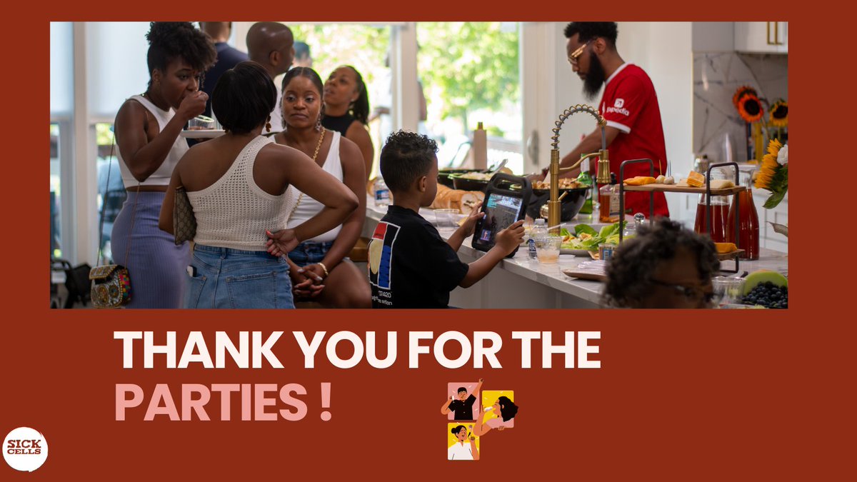 SickCells's tweet photo. Thank you to all of those who have held fundraiser parties for Sick Cells! Learn more about our fundraising campaign at the following link https://t.co/irZ1rfY9OD
.
.
#fundraiser #parties #thankyou #sickcells #sicklecell #warriors #awarenessmonth https://t.co/20JotkgGDp