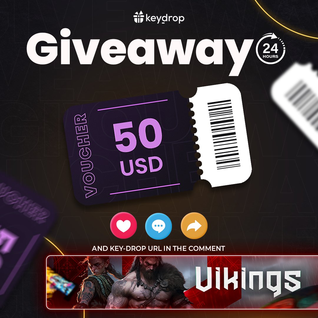 $50 VOUCHER GIVEAWAY 🎁

👊 Just leave ❤️ under the post!
🤝 Follow us!
🔁 Retweet!

⏰ Wait 24 hours!

#freeskins #csgoskinsgiveaway #csgoskinsfree #giveaway #airdrop #csgocases #csgocase #csgocommunity #csgoesport #skins #csgoskins #keydrop #keydropcom