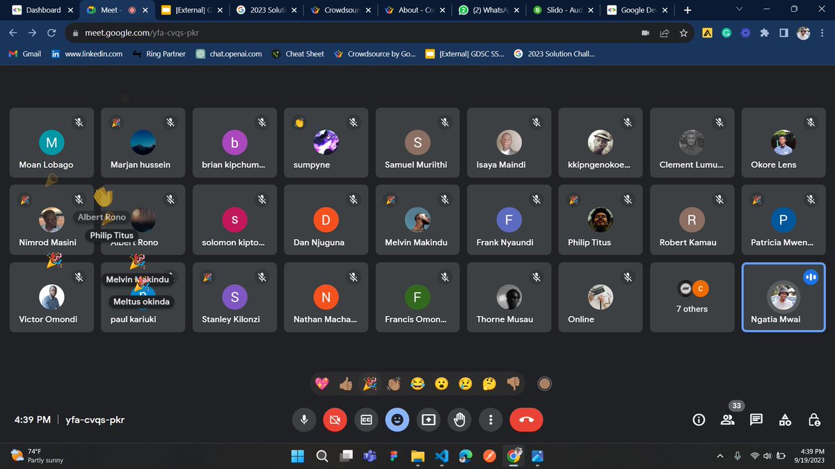 NgatiaMwai1's tweet image. 🎉🚀 Just finished my first info session! 🚀🎉
A big thank you to MMU TECH COMMUNTY, Marjan hussein, Clement Lumumba, Okore Lens, Stanley Musili, Patricia Muriira and all who attended for making it a success 🥳🙌

#gdsc #mmu #googledeveloperstudentclubs #DeveloperStudentClubs.