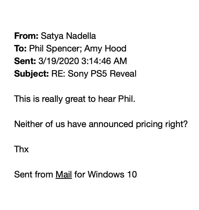 TechEmails's tweet photo. Microsoft's gaming chief on PlayStation 5

March 18, 2020 https://t.co/uH84x8mpNX