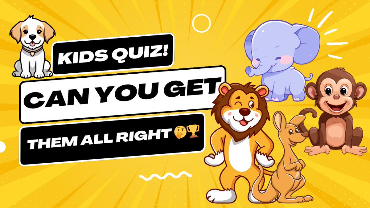 🌟  Kids Quiz! 🚀 Can You Get Them All Right 🤔🏆

#quiz #kids #kidsquiz #quizforkids #kidsgkquiz #kidsquizzes #gkquiz #englishquizforkids

youtu.be/r4JQ8BP2UPg