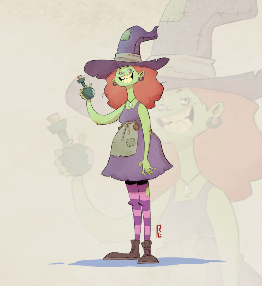 Brujita molona, espero que os guste que ademas ya se va acercando la epoca de halloween 😊💚💜

#ilustrador #characterdesign #comissionsopen #dibujocartoon #artista2d #animacion2d #visualdevelpment #inprnt #artprints #cartoonstyle #witcheshalloween #comic #comissions #mutuals