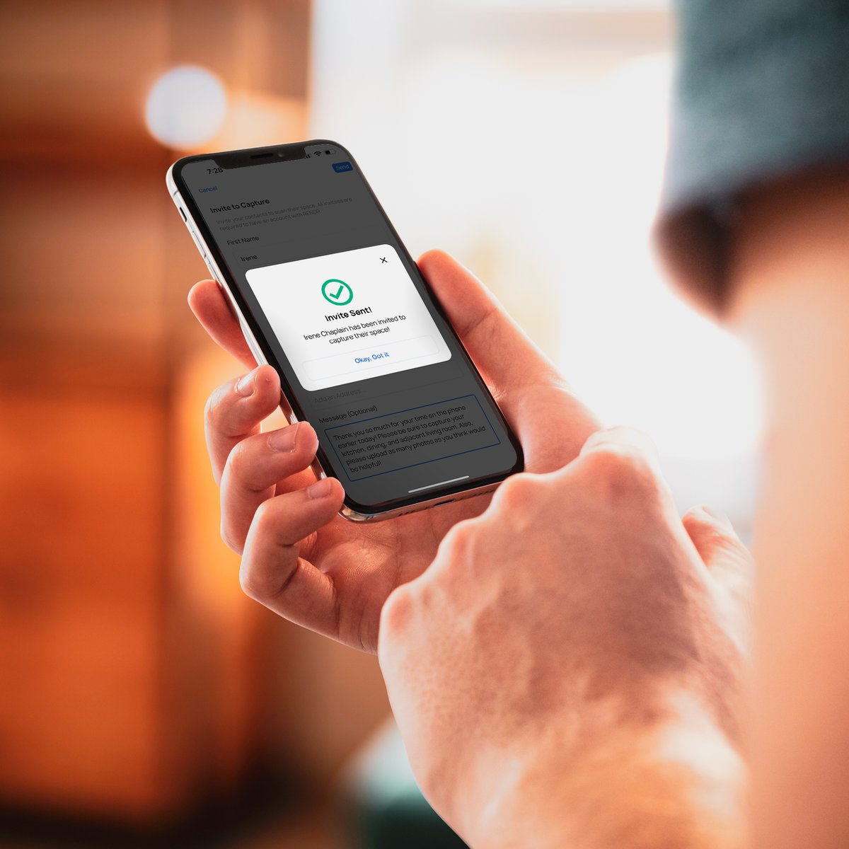 Save yourself and the client time by not having to schedule out an appointment in order to get those first round measurements. Instead, invite them to use RENDR and collect those measurements at the click of a button!