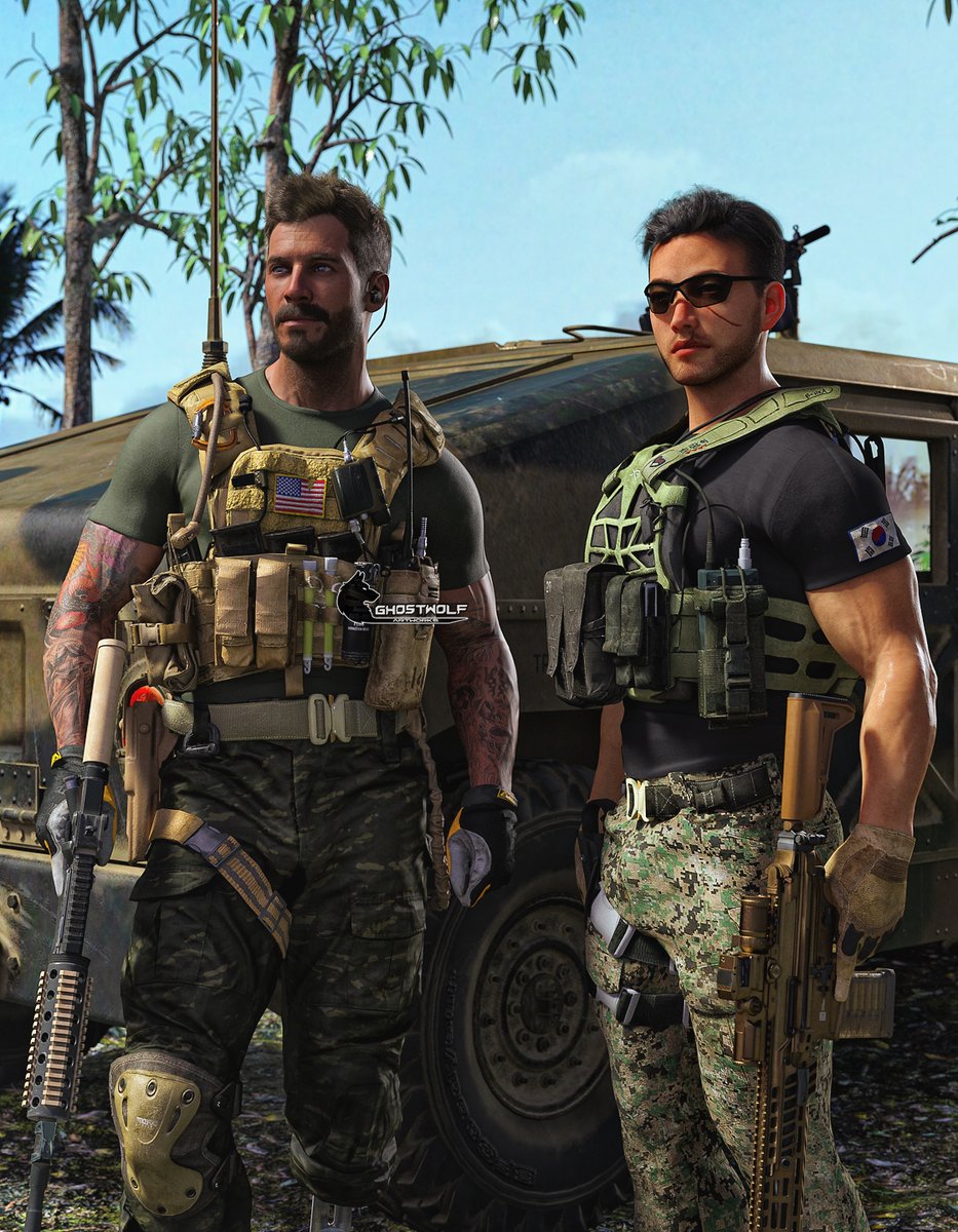 Since Chad & Nick are playing CoD together from time to time , I thought it was nice seeing Alex & Horangi  in a render 💞🐯🦿

#MWII #MW2 #AlexKeller #AlexCoD #horangi