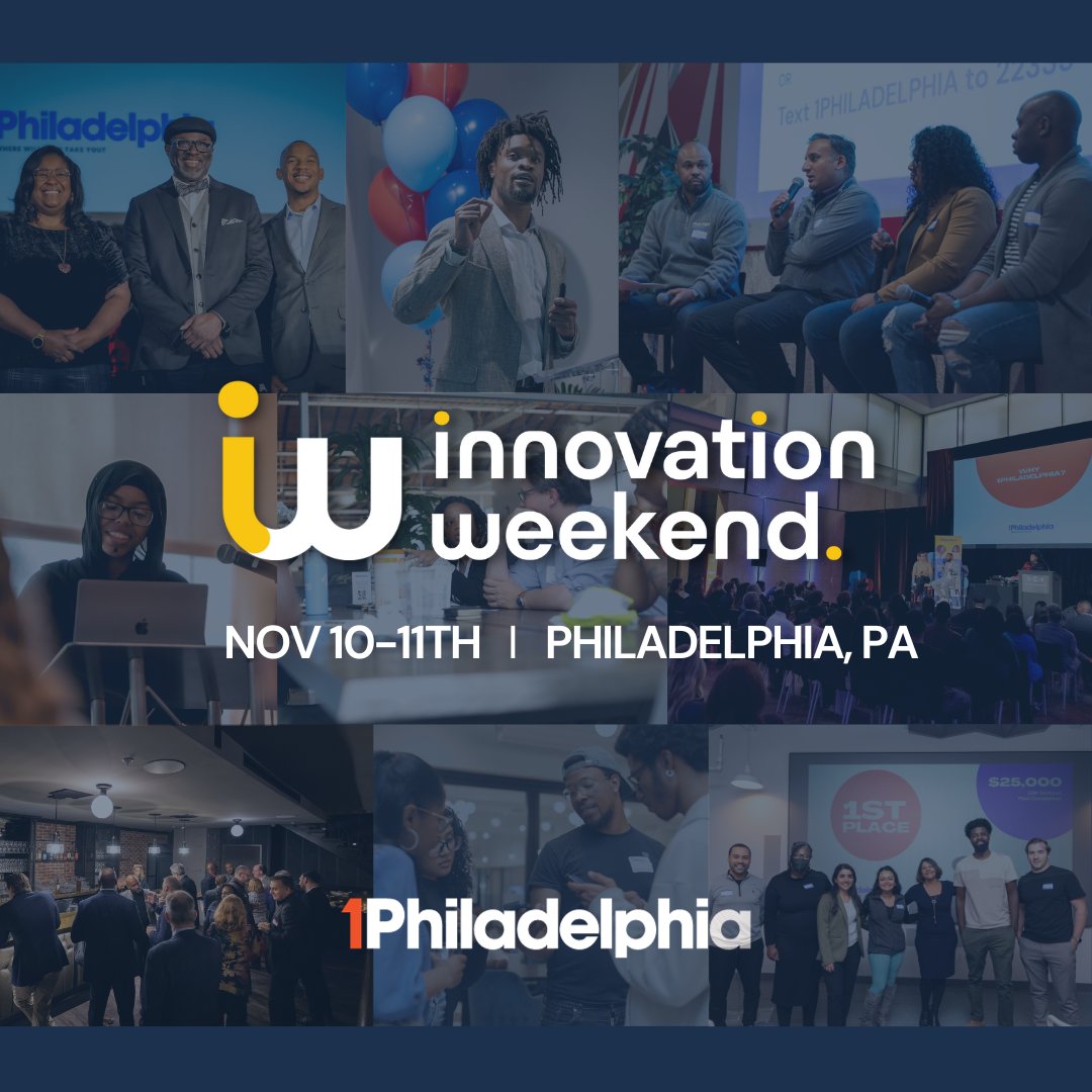 Tickets are NOW AVAILABLE for #InnovationWeekendPHL! Join us on Nov 10-11 for an opportunity to connect with experts, bringing groundbreaking ideas and transformative projects to life. Early bird pricing closes Oct 1, so grab your #IWphl2023 tickets today! bit.ly/3OtLzT4