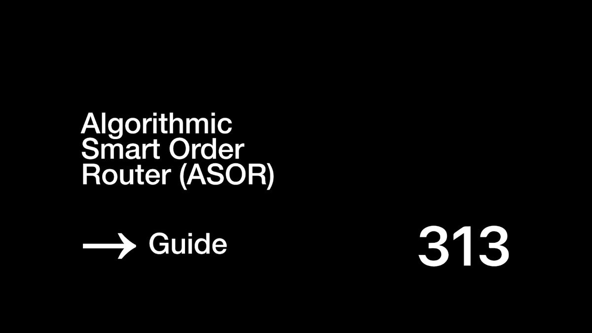 Algorithmic Smart Order Router (ASOR) is the heart of our infrastructure. 

When you execute a batch trade, our algorithm finds the best prices and deepest liquidity not only across exchanges and market makers but also across each traded asset.

#MultiAssetSwap #BLOCKCHAIN  #DeFi