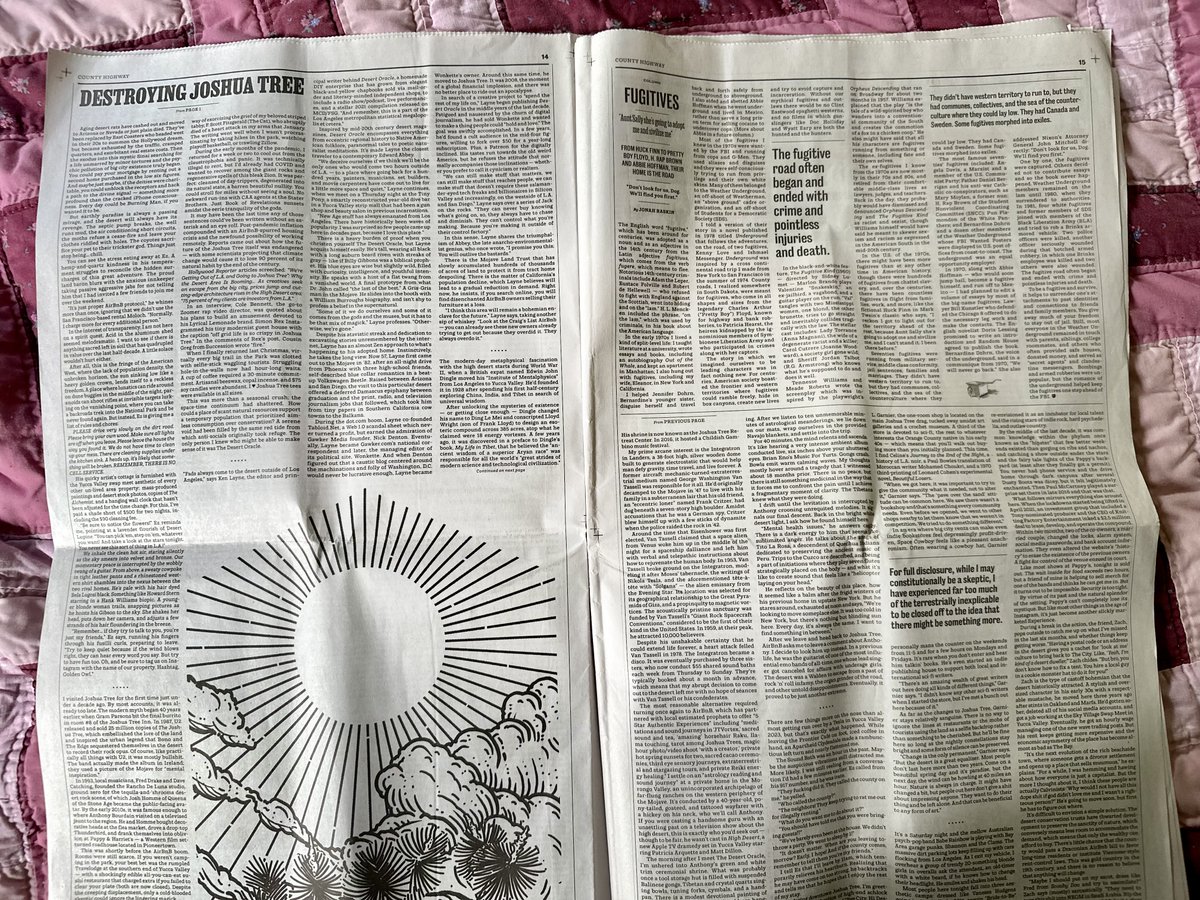 AllanBalliett's tweet image. Really enjoying Jonah Raskin’s @the_RASKIN “Fugitives” column in the first issue of Country Highways @countyhwy newspaper!
He’s promised more first-hand information about Abbie Hoffman’s fugitive years in his next column!
Let’s hope that column shows up in the next issue!