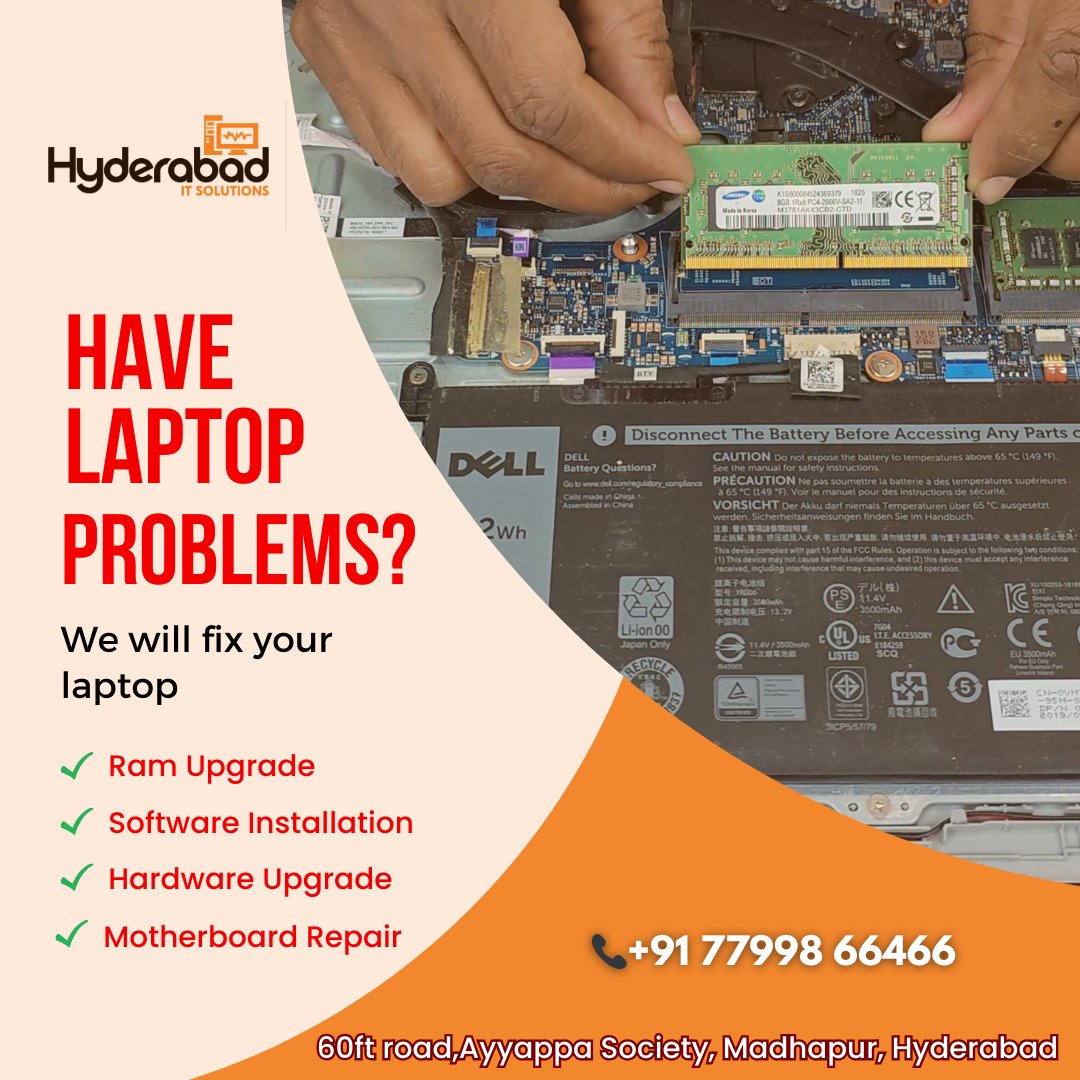 ItHyderabad's tweet photo. When it comes to laptop repairs and service, [Hyderabad It Solutons] is your trusted partner in Madhapur, Hyderabad. Visit us today and experience our top-notch service for yourself.
#laptopgaming #laptopservice #soldering #windows #laptoplife #computersetup #laptopsecond #pc https://t.co/MIlkfPehFv
