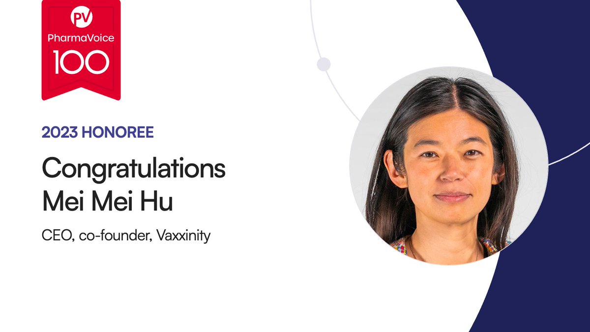 Our CEO, Mei Mei, has been recognized on the @PharmaVoice 100 list as an inspiring leader in the life-sciences space! pharmavoice.com/news/pharmavoi…