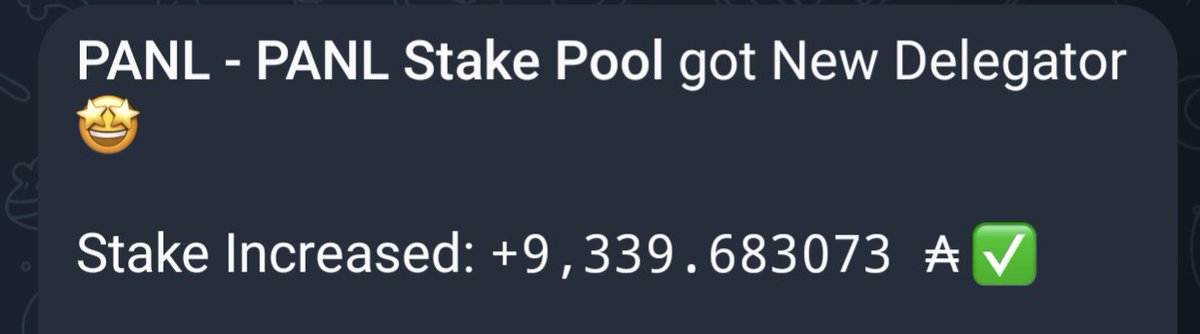 PANL Stake Pool tweet media