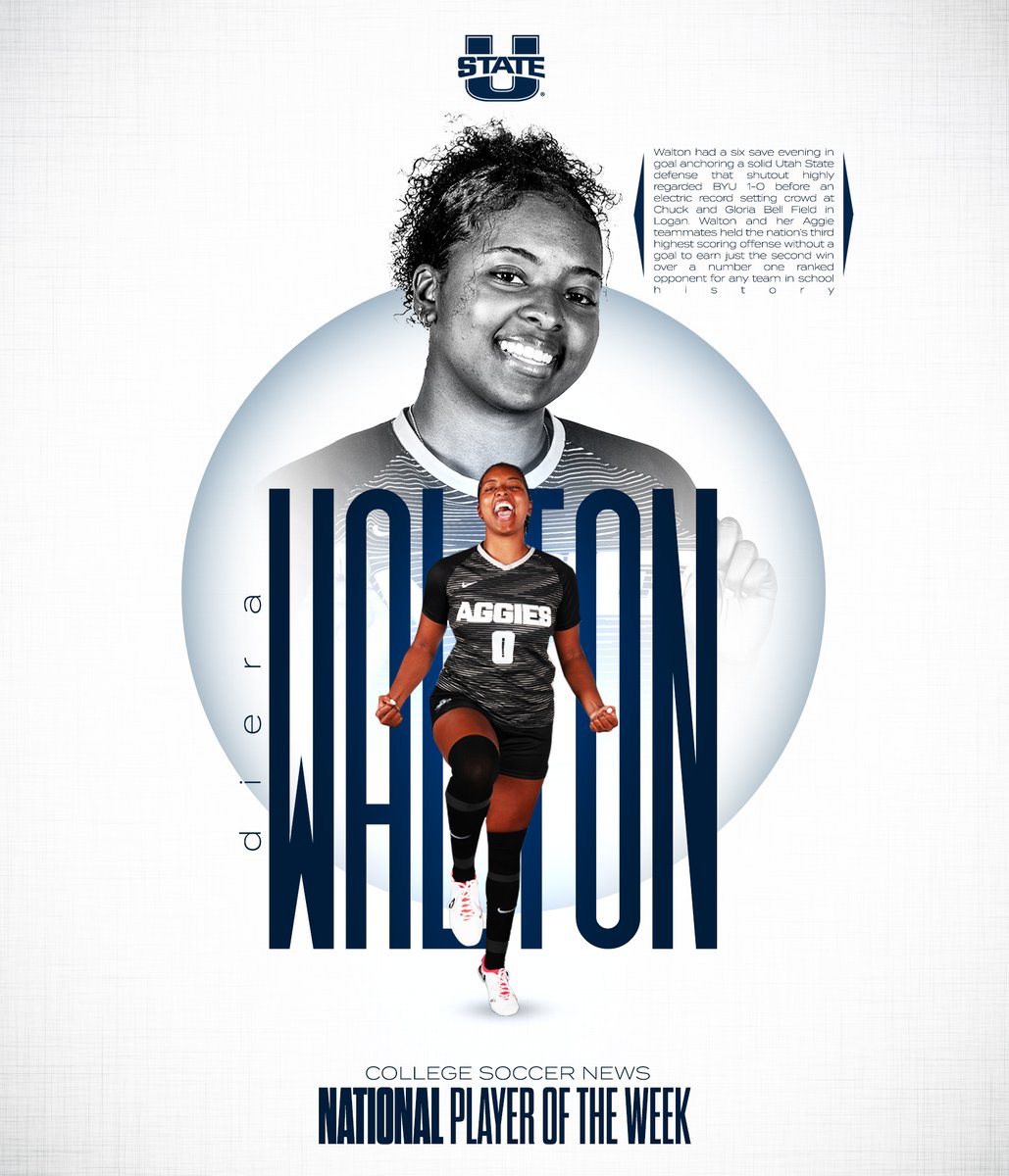 Your College Soccer News 𝗡𝗔𝗧𝗜𝗢𝗡𝗔𝗟 Player of the Week 🔥

<a href="/Diera_walton/">Diera Walton</a> 

🔗 >> bit.ly/45YJaHw