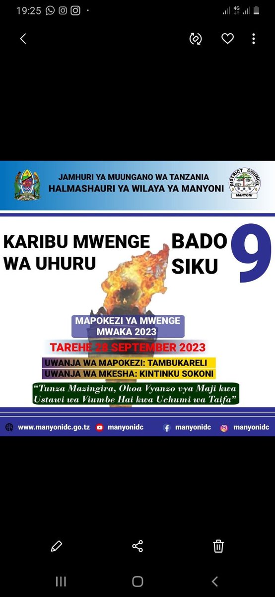 ManyoniDC's tweet image. Karibu Mwenge wa Uhuru Halmashauri ya Wilaya ya Manyoni