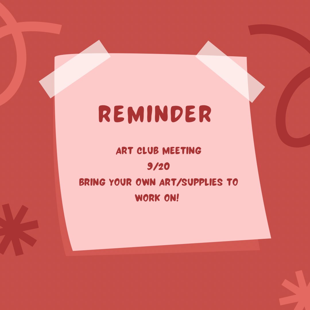 Have fun and hang out this Wednesday in room 281