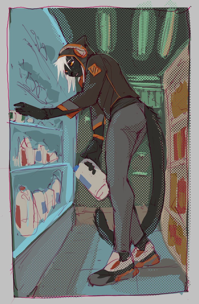 Losty_Spotless's tweet image. Sketchee funart for @orphensirius 
 #furry #furryart