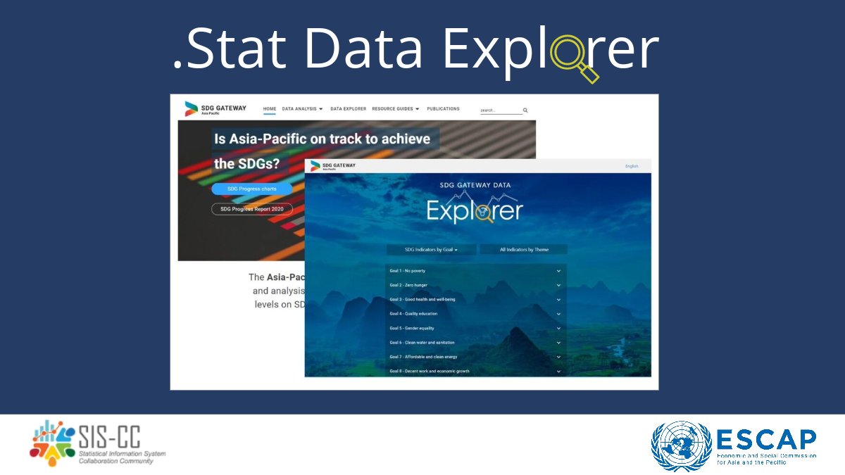 SISCCommunity's tweet image. 👉United Nations Economic &amp;amp; Social Commission for Asia &amp;amp; Pacific @UNESCAP adopted the #opensource .Stat Suite as the centerpiece for its regional #datahub, Asia-Pacific #SDG Gateway, providing a wealth of data, #statistics &amp;amp; analysis in the region.  

➡️dataexplorer.unescap.org