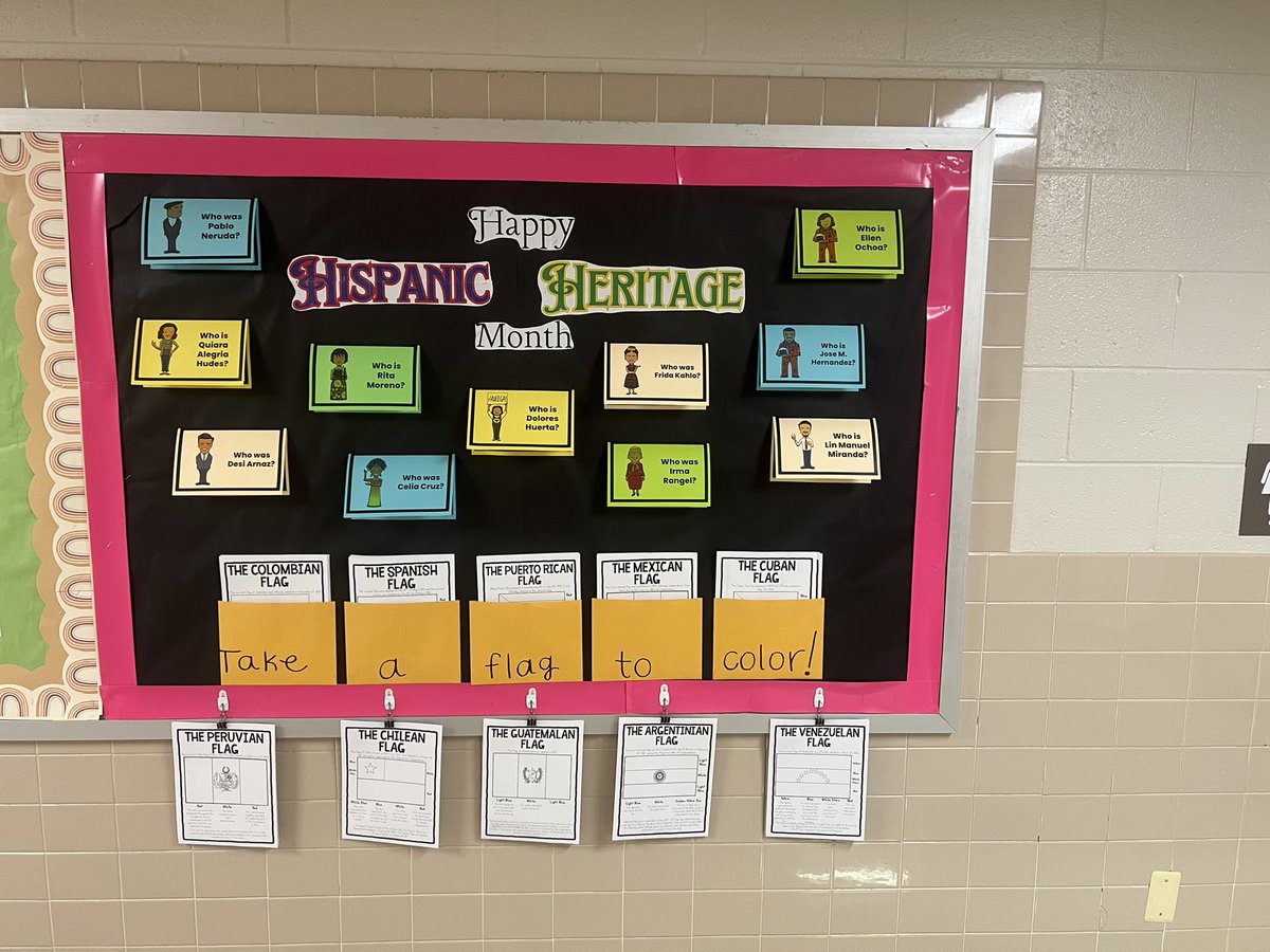 KhristaBrownlee's tweet image. Thanks to our School Counselor, Ms. @WMESCounselor, we have an interactive bulletin board that allows our Shining Stars to learn more about the contributions of Hispanic and Latinx Americans. #HispanicHeritageMonth2023 #SHININGSTARS #WMES