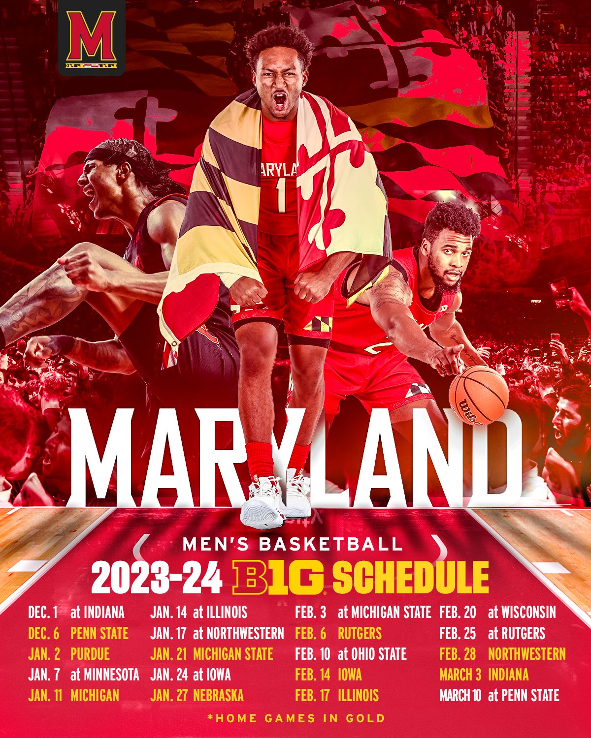 Maryland men's on sale basketball schedule
