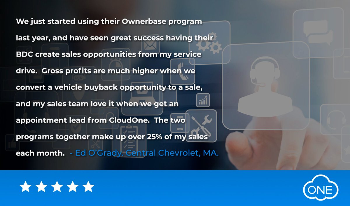 An excellent CloudOne 'Ownerbase' client testimonial ☁️