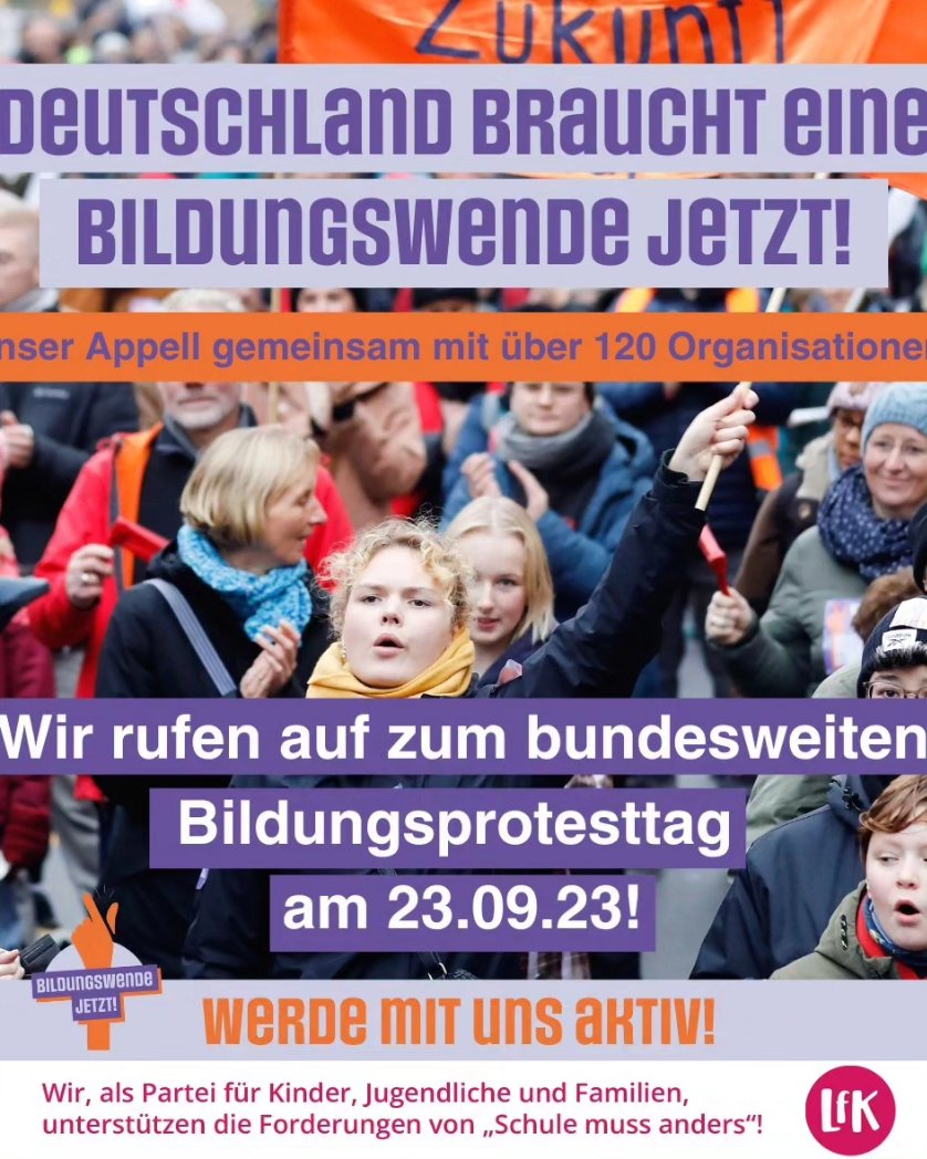 LobbyistenK's tweet photo. Lobbyisten für Kinder unterstützen aufgrund gemeinsamer Ziele #BildungswendeJETZT.
Deutschland steckt in einer d. schwersten Bildungskrisen seit Gründung d. BRD!
Bundesweit fehlen hunderttausende Kitaplätze.
Mangel an #Lehrkräften &amp; #Erziehern steigt weiter und trifft auf ein 1/2 https://t.co/lAPLokRmaX