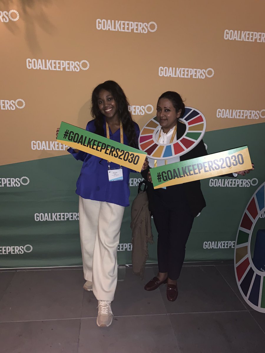 Michellekafe's tweet image. Championing girls education and no poverty at #Goalkeepers 2023! @gatesfoundation @ONECampaign