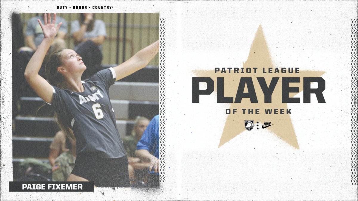 Congratulations to Paige Fixemer on being named <a href="/PatriotLeague/">Patriot League</a> Player of the Week!! 👏 👏

📰 goarmywestpoint.com/news/2023/9/19…

#GoArmy