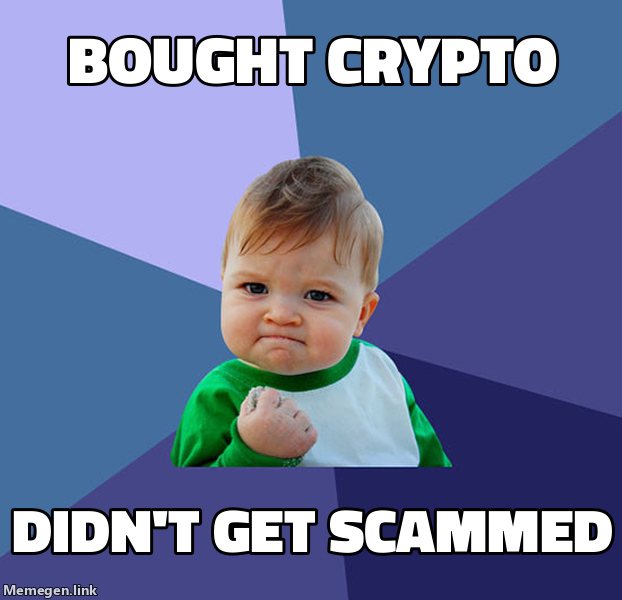 BlockchainGreg's tweet photo. The Rare Success Story: Not Getting Scammed https://t.co/oPabVPD7Mt