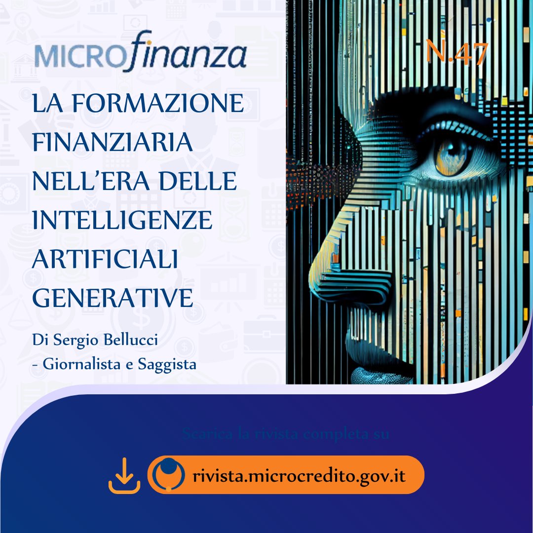 👉Leggi ora l'articolo di Sergio Bellucci.
🔗rivista.microcredito.gov.it/opinioni/archi…

#rivistamicrocredito #microfinanza #microcredito #intelligenzaartificiale #AI #formazione